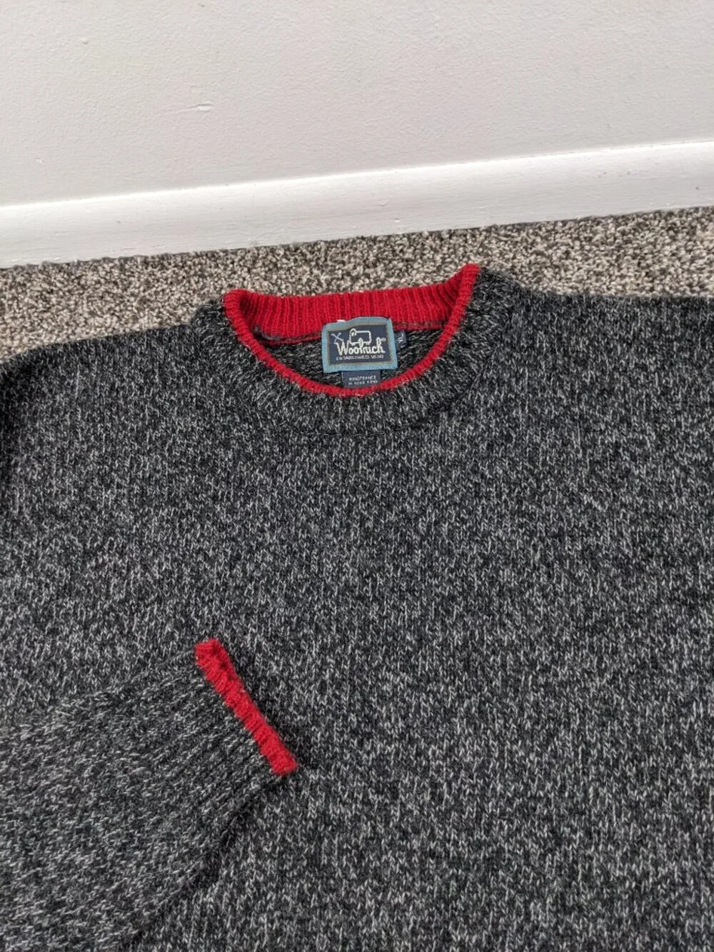 Vintage Woolrich Sweater Wool Handframed Hong Kong Crewneck Pullover Mens XL